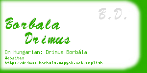 borbala drimus business card