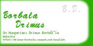 borbala drimus business card